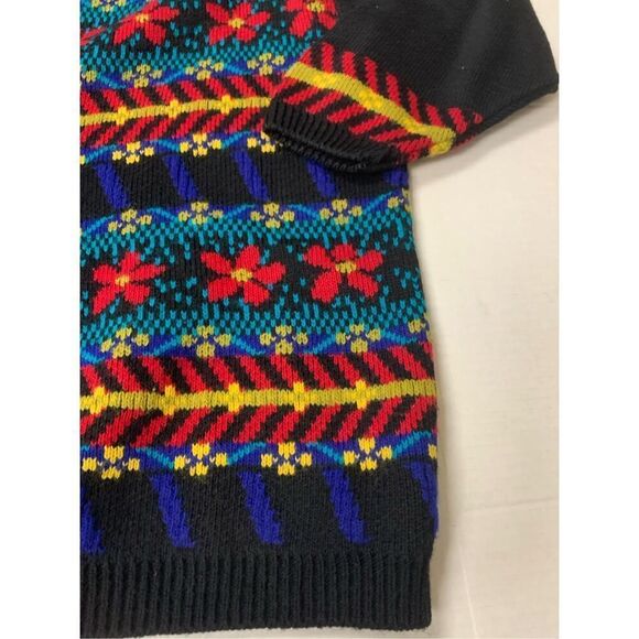 Vintage Multicolored Patterned Cardigan Sweater - Picture 2 of 9